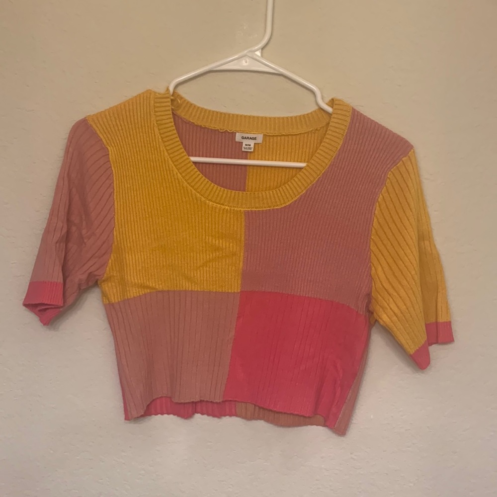 Pink and organs crop top